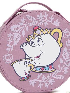 Disney Vera Bradley Beauty & The Beast Bag Purple Princess Belle Chip Makeup Bag
